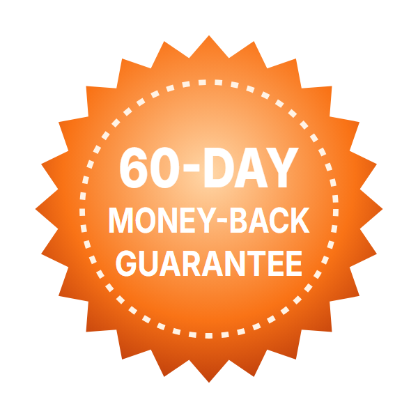 FlashBurn 60-day money-back guarantee seal